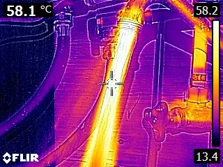 Image thermique infrarouge utilisée lors d’une inspection résidentielle